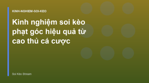 Read more about the article Kinh nghiệm soi kèo phạt góc hiệu quả từ cao thủ cá cược